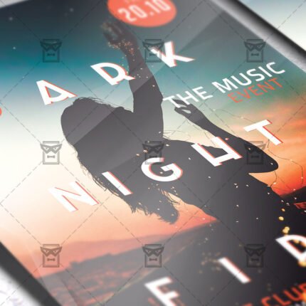 Dark Night Fire - Club A5 Flyer Template