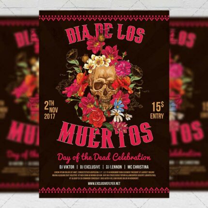 Download Dia de Los Muertos PSD Flyer Template Now