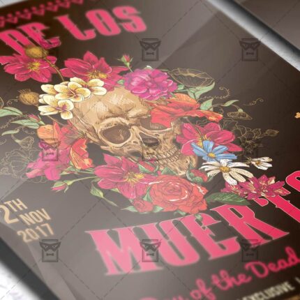 Download Dia de Los Muertos PSD Flyer Template Now
