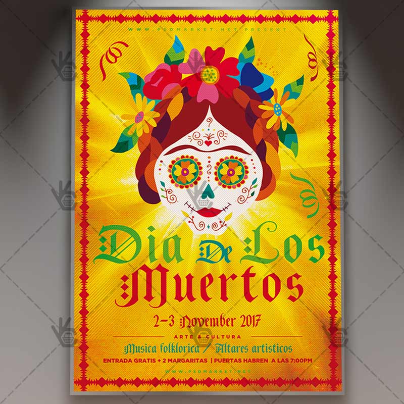 Dia De Los Muertos Mexican Flyer PSD Template PSDmarket