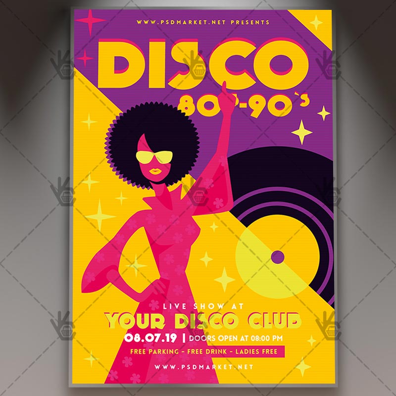 disco_80s_90s_flyer_psdmarket_1.jpg Disco 80s-90s - Club Flyer PSD Template - Image 1