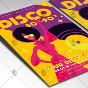 Disco 80s-90s - Club Flyer PSD Template - PSDmarket