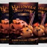 Halloween Candy Party - Seasonal A5 Flyer Template