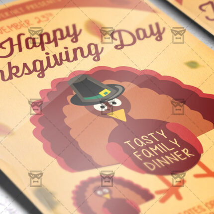 Download Happy Thanksgiving Day PSD Flyer Template Now