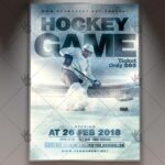 Hockey Game - Sport Flyer PSD Template