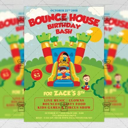 Download Kids Birthday Bash PSD Invitation Card Template Now