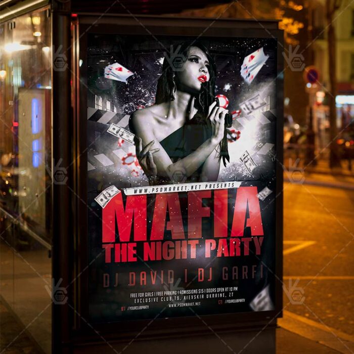 Mafia Night Party - Club Flyer PSD Template - Image 3