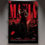 Mafia Party - Club Flyer PSD Template