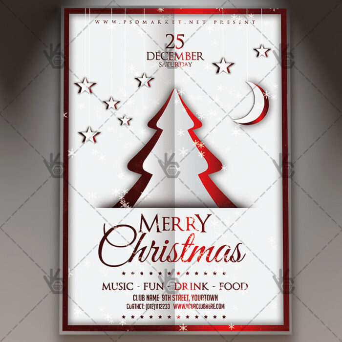 Merry Christmas Night - Winter Flyer PSD Template - Image 1