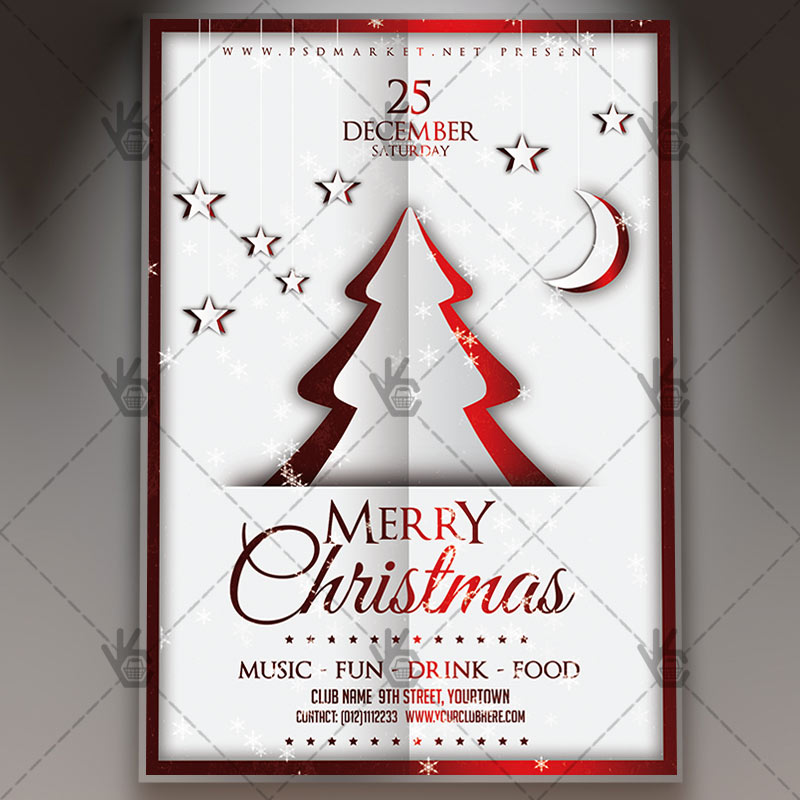 merry_christmas_night_flyer_psdmarket_1.jpg Merry Christmas Night - Winter Flyer PSD Template - Image 1
