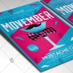 Movember Mustache Party - Seasonal Flyer PSD Template - Image 2