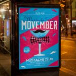 Movember Mustache Party - Seasonal Flyer PSD Template - Image 3