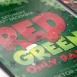 Download Red and Green Only Party PSD Flyer Template Now