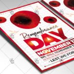 Remembrance Day - American Flyer PSD Template - Image 2
