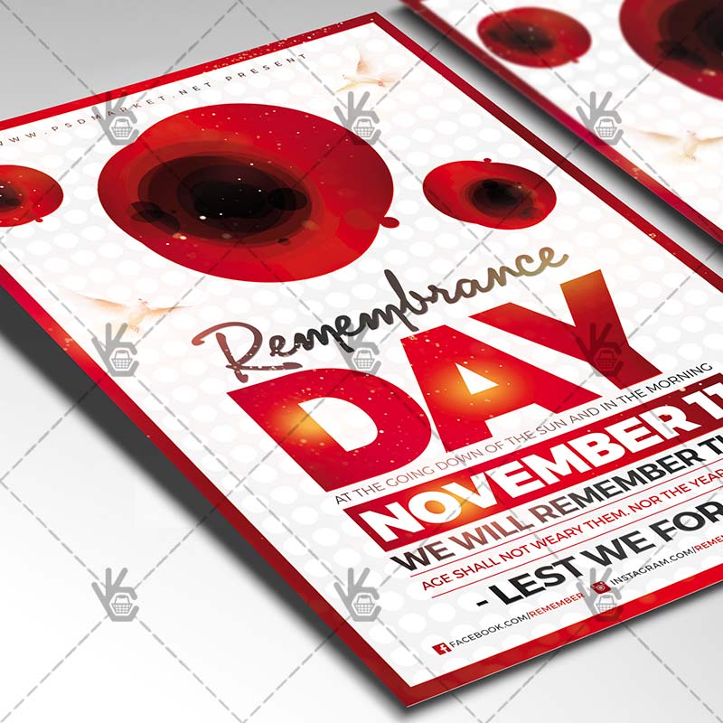 remembrance_day_flyer_psdmarket_2.jpg Remembrance Day - American Flyer PSD Template - Image 2