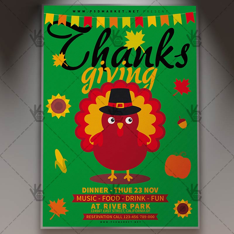 thanksgiving_autumn_party_flyer_psdmarket_1.jpg Thanksgiving Autumn Party - Autumn Flyer PSD Template - Image 1