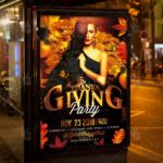 Thanksgiving Party Night - Autumn Flyer PSD Template - Image 3