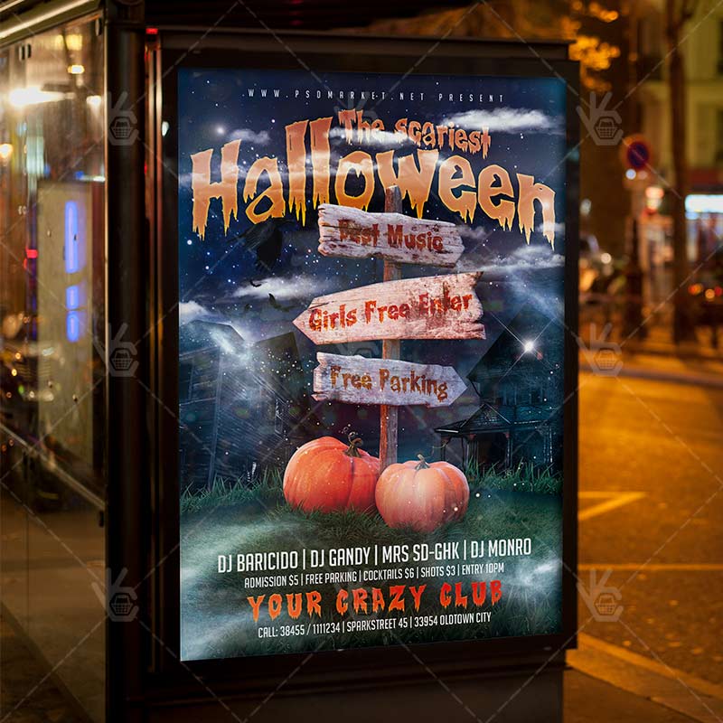 the_scariest_halloween_night_flyer_psdmarket_3.jpg The Scariest Halloween Night - Seasonal Flyer PSD Template - Image 3