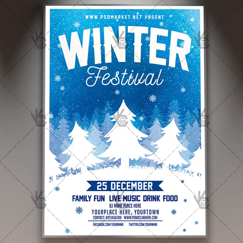 winter_festival_flyer_psdmarket_1.jpg Winter Festival - Seasonal Flyer PSD Template - Image 1