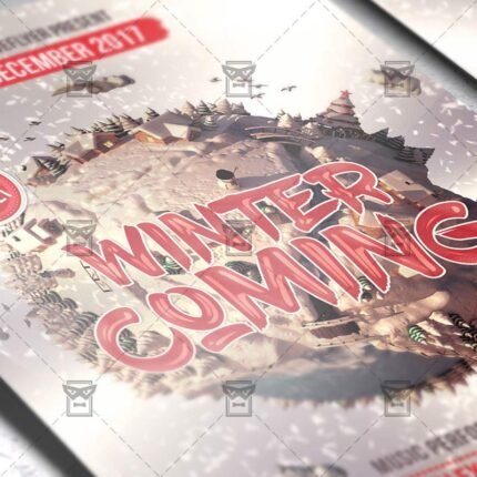 Winter Is Coming - Seasonal A5 Flyer Template