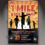 1 Mile Kids Run - Sport Flyer PSD Template