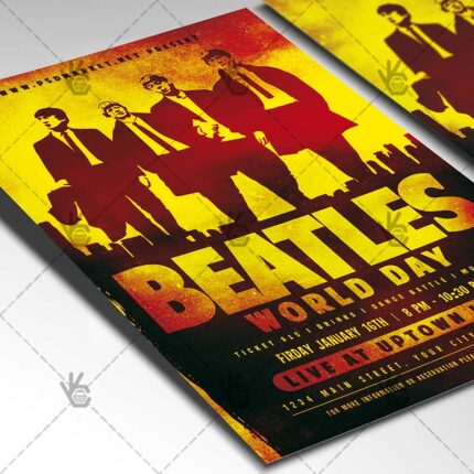 Download Beatles World Day - Club Flyer PSD Template-2