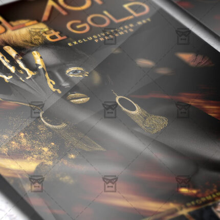 Download Black and Gold Night PSD Flyer Template Now