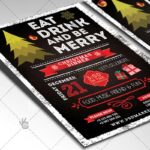 Download Christmas Dinner - Winter A5 Flyer PSD Template-2