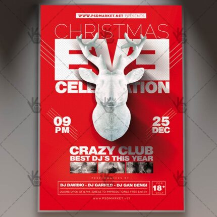 Download Christmas Eve Celebration - Winter Flyer PSD Template