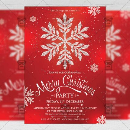 Download Christmas Invitation PSD Flyer Template Now