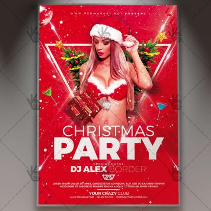 Download Christmas Party Minimal - Club Flyer PSD Template