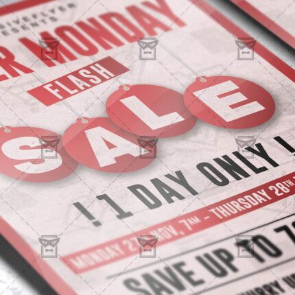 Download Cyber Monday Flash Sale PSD Flyer/Poster Template Now