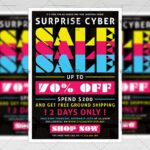 Download Cyber Sale PSD Flyer Template Now