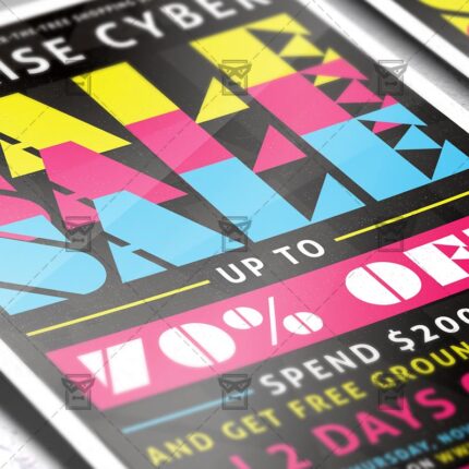 Download Cyber Sale PSD Flyer Template Now