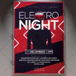 Electro Night - Club Flyer PSD Template