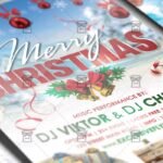 Download Happy Christmas Celebration Free Seasonal A5 Flyer PSD Template Now