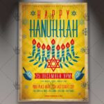 Happy Hanukkah - Winter Flyer PSD Template