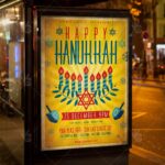 Happy Hanukkah - Winter Flyer PSD Template - Image 3