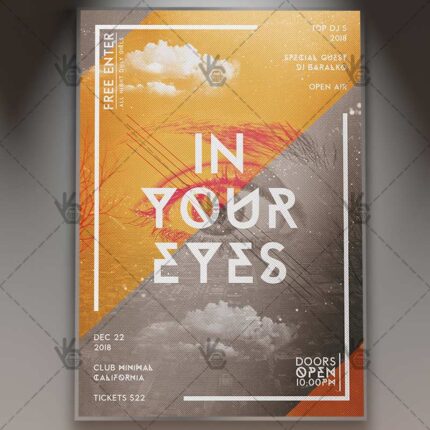 Download Minimal Sound Party - Club Flyer PSD Template