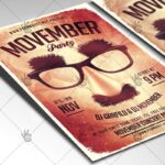 Movember Party Night - Seasonal Flyer PSD Template - Image 2