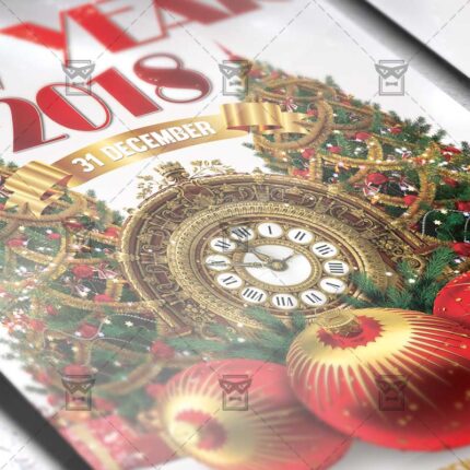 Download New Year 2018 PSD Flyer Template Now