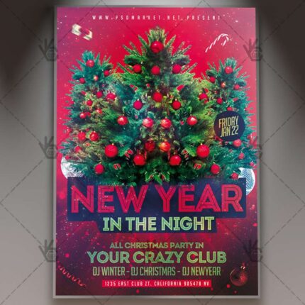 Download New Year Celebration - Winter Flyer PSD Template