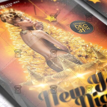 Download New Year Night 2018 PSD Flyer Template Now