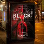 Download Club Flyer PSD Template Red and Black Party - 3