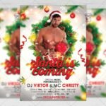 Download Santa Claus Is Coming PSD Flyer Template Now