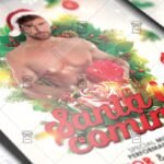 Download Santa Claus Is Coming PSD Flyer Template Now