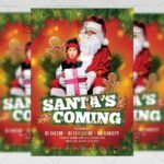 Download Santa's Coming Party PSD Flyer Template Now
