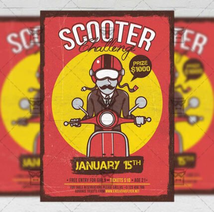 Download Scooter Challenge PSD Flyer Template Now