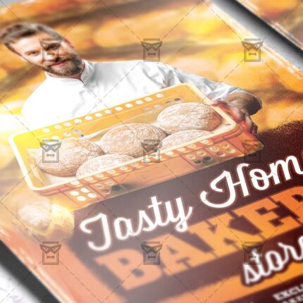 Download Tasty Home Bakery PSD Flyer/Poster Template Now