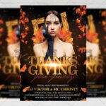 Download Thanksgiving Pre-party PSD Flyer Template Now